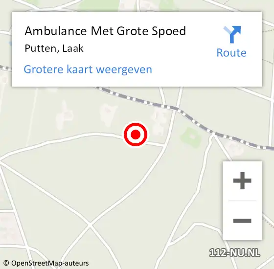 Locatie op kaart van de 112 melding: Ambulance Met Grote Spoed Naar Putten, Laak op 2 juli 2021 14:28