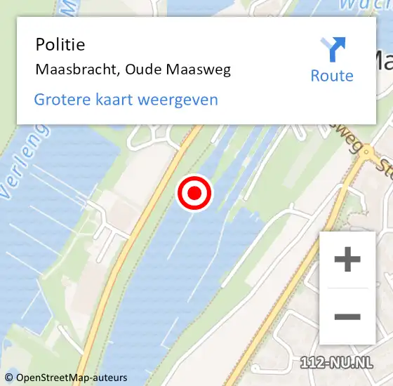 Locatie op kaart van de 112 melding: Politie Maasbracht, Oude Maasweg op 2 juli 2021 14:42