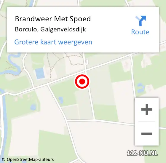 Locatie op kaart van de 112 melding: Brandweer Met Spoed Naar Borculo, Galgenveldsdijk op 2 juli 2021 16:24