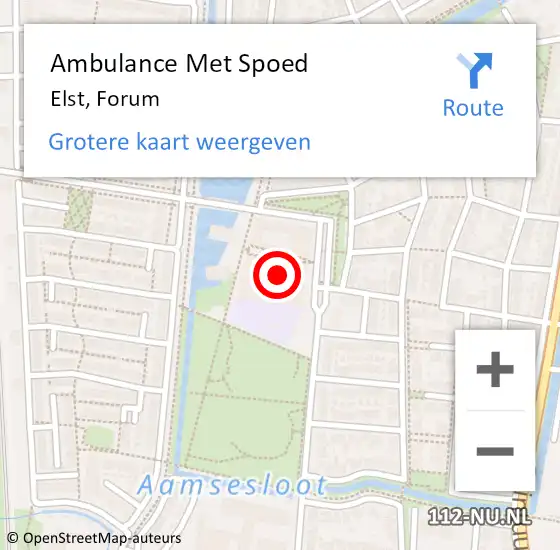 Locatie op kaart van de 112 melding: Ambulance Met Spoed Naar Elst, Forum op 2 juli 2021 16:32