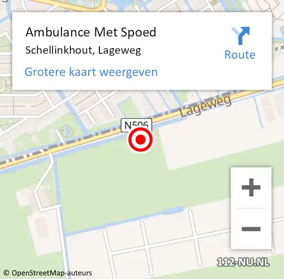 Locatie op kaart van de 112 melding: Ambulance Met Spoed Naar Schellinkhout, Lageweg op 2 juli 2021 17:09
