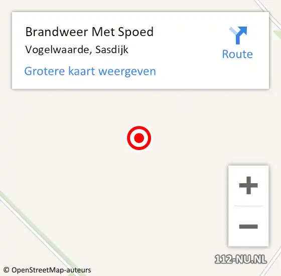 Locatie op kaart van de 112 melding: Brandweer Met Spoed Naar Vogelwaarde, Sasdijk op 2 juli 2021 17:24