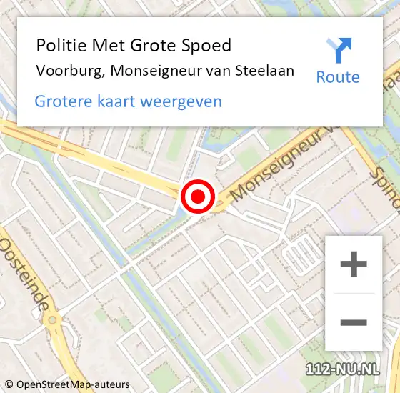 Locatie op kaart van de 112 melding: Politie Met Grote Spoed Naar Voorburg, Monseigneur van Steelaan op 2 juli 2021 19:37