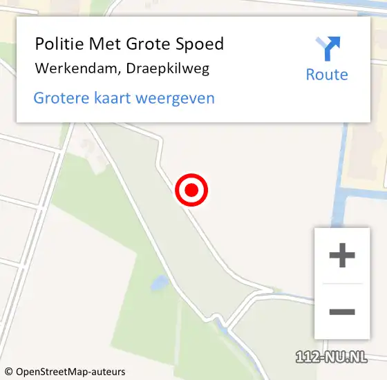 Locatie op kaart van de 112 melding: Politie Met Grote Spoed Naar Werkendam, Draepkilweg op 2 juli 2021 20:31