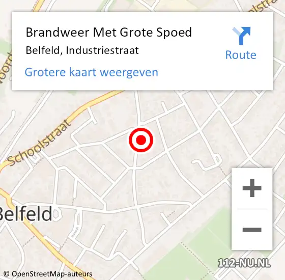 Locatie op kaart van de 112 melding: Brandweer Met Grote Spoed Naar Belfeld, Industriestraat op 2 juli 2021 21:22