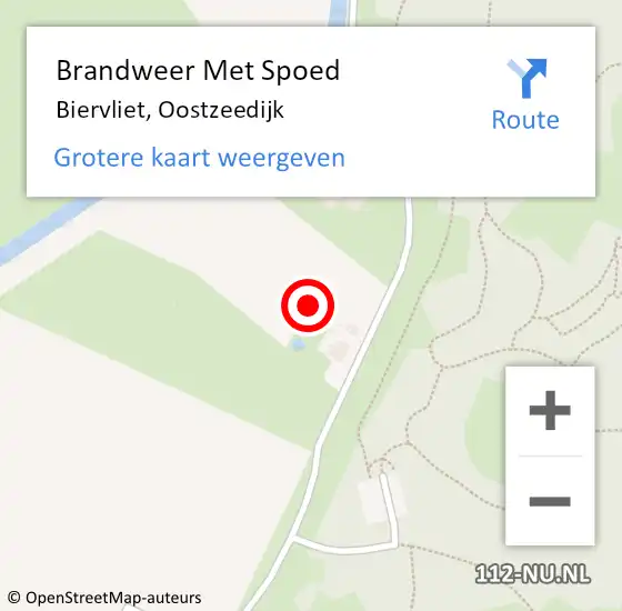 Locatie op kaart van de 112 melding: Brandweer Met Spoed Naar Biervliet, Oostzeedijk op 3 juli 2021 00:06