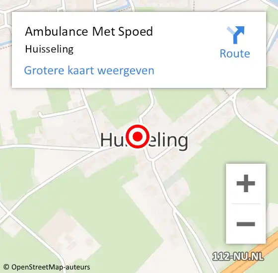 Locatie op kaart van de 112 melding: Ambulance Met Spoed Naar Huisseling op 3 juli 2021 14:22