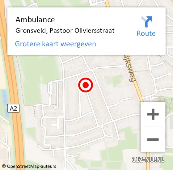 Locatie op kaart van de 112 melding: Ambulance Gronsveld, Pastoor Oliviersstraat op 15 juni 2014 08:58