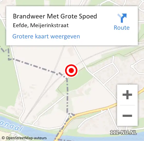 Locatie op kaart van de 112 melding: Brandweer Met Grote Spoed Naar Eefde, Meijerinkstraat op 3 juli 2021 18:59