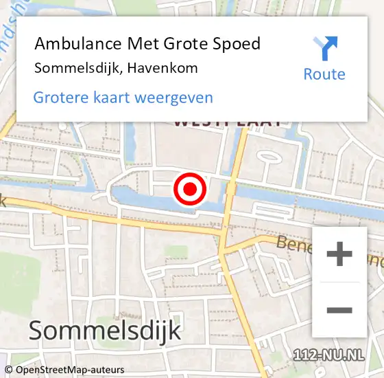 Locatie op kaart van de 112 melding: Ambulance Met Grote Spoed Naar Sommelsdijk, Havenkom op 3 juli 2021 19:26