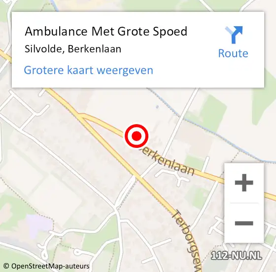 Locatie op kaart van de 112 melding: Ambulance Met Grote Spoed Naar Silvolde, Berkenlaan op 3 juli 2021 20:09