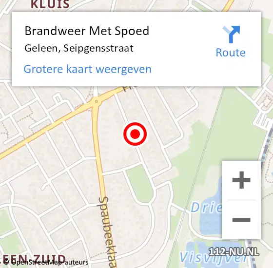 Locatie op kaart van de 112 melding: Brandweer Met Spoed Naar Geleen, Seipgensstraat op 3 juli 2021 20:40