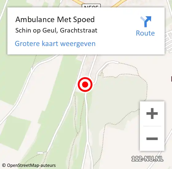 Locatie op kaart van de 112 melding: Ambulance Met Spoed Naar Schin op Geul, Grachtstraat op 15 juni 2014 09:32