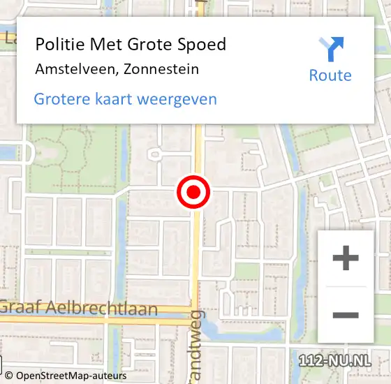 Locatie op kaart van de 112 melding: Politie Met Grote Spoed Naar Amstelveen, Zonnestein op 3 juli 2021 22:50