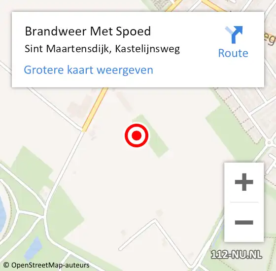 Locatie op kaart van de 112 melding: Brandweer Met Spoed Naar Sint Maartensdijk, Kastelijnsweg op 3 juli 2021 23:07