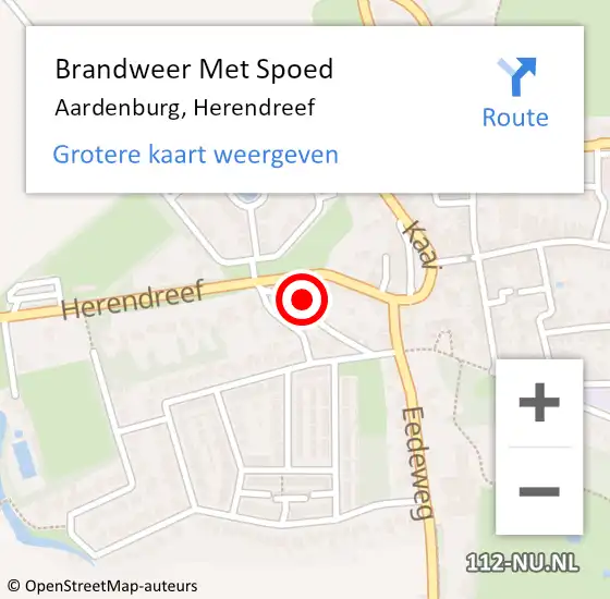 Locatie op kaart van de 112 melding: Brandweer Met Spoed Naar Aardenburg, Herendreef op 4 juli 2021 09:31