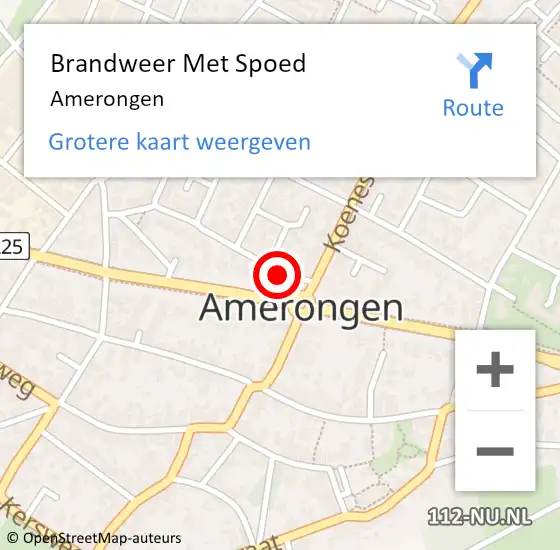 Locatie op kaart van de 112 melding: Brandweer Met Spoed Naar Amerongen op 4 juli 2021 11:25