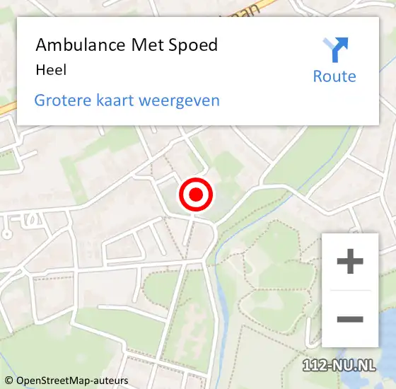 Locatie op kaart van de 112 melding: Ambulance Met Spoed Naar Heel op 4 juli 2021 12:37