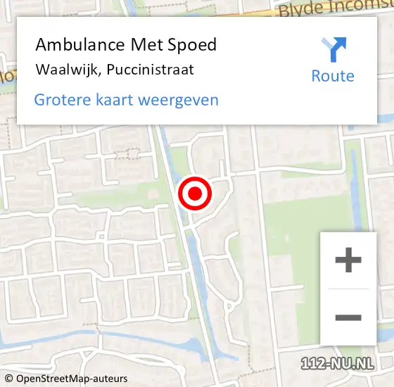 Locatie op kaart van de 112 melding: Ambulance Met Spoed Naar Waalwijk, Puccinistraat op 15 juni 2014 10:48