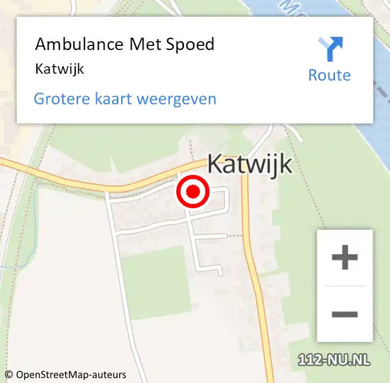 Locatie op kaart van de 112 melding: Ambulance Met Spoed Naar Katwijk op 4 juli 2021 13:37