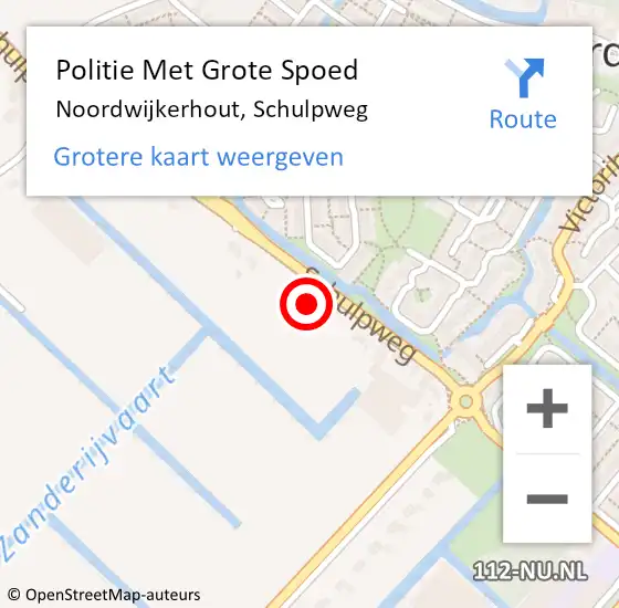 Locatie op kaart van de 112 melding: Politie Met Grote Spoed Naar Noordwijkerhout, Schulpweg op 4 juli 2021 13:56