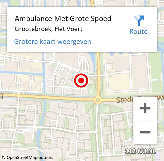 Locatie op kaart van de 112 melding: Ambulance Met Grote Spoed Naar Grootebroek, Het Voert op 4 juli 2021 14:27