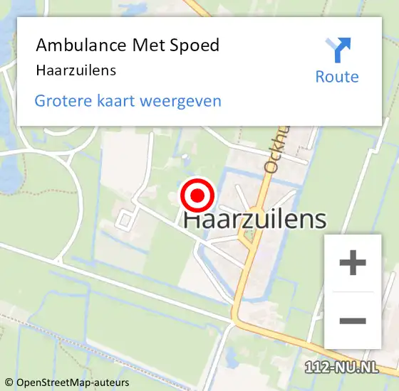 Locatie op kaart van de 112 melding: Ambulance Met Spoed Naar Haarzuilens op 4 juli 2021 14:53