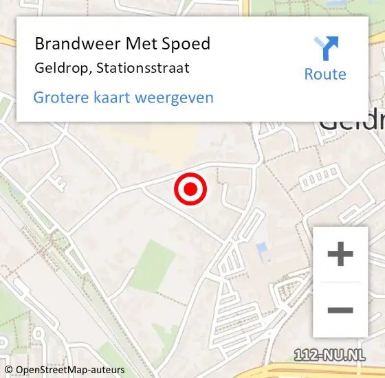 Locatie op kaart van de 112 melding: Brandweer Met Spoed Naar Geldrop, Stationsstraat op 4 juli 2021 15:10