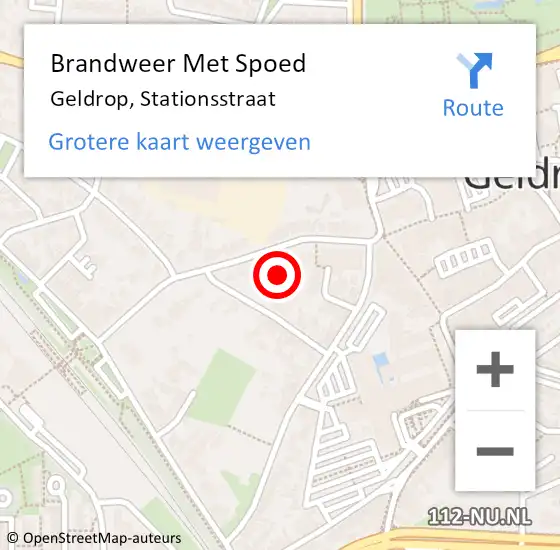 Locatie op kaart van de 112 melding: Brandweer Met Spoed Naar Geldrop, Stationsstraat op 4 juli 2021 15:17