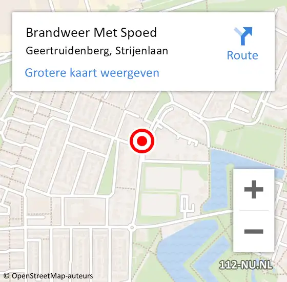 Locatie op kaart van de 112 melding: Brandweer Met Spoed Naar Geertruidenberg, Strijenlaan op 4 juli 2021 15:34