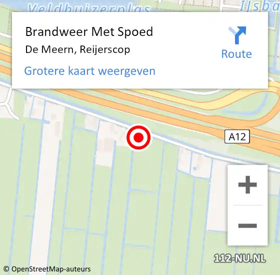 Locatie op kaart van de 112 melding: Brandweer Met Spoed Naar De Meern, Reijerscop op 4 juli 2021 16:25