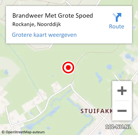 Locatie op kaart van de 112 melding: Brandweer Met Grote Spoed Naar Rockanje, Noorddijk op 4 juli 2021 16:39