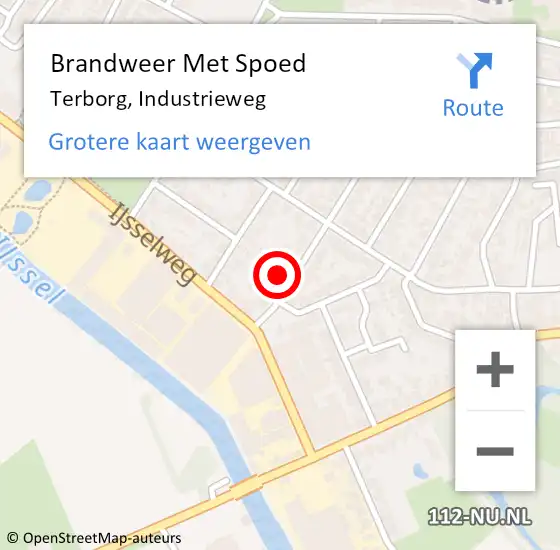 Locatie op kaart van de 112 melding: Brandweer Met Spoed Naar Terborg, Industrieweg op 4 juli 2021 16:43