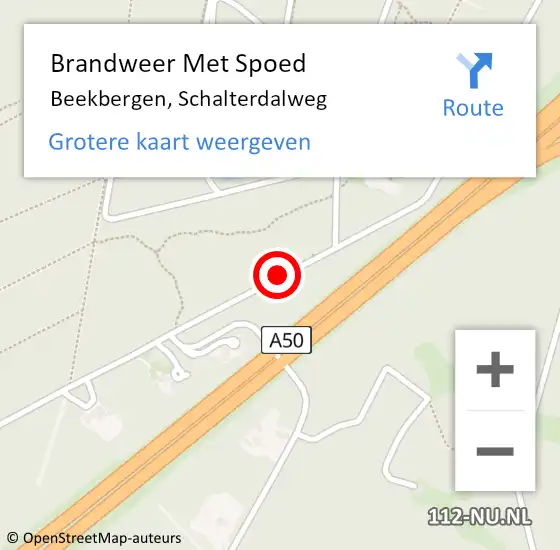 Locatie op kaart van de 112 melding: Brandweer Met Spoed Naar Beekbergen, Schalterdalweg op 4 juli 2021 18:53