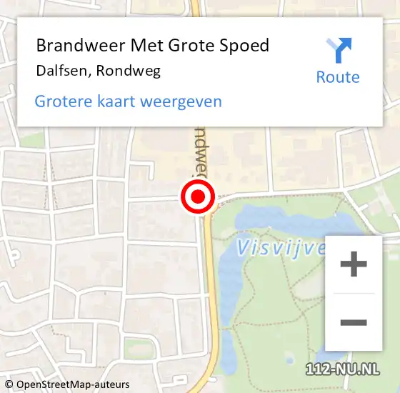 Locatie op kaart van de 112 melding: Brandweer Met Grote Spoed Naar Dalfsen, Rondweg op 4 juli 2021 19:57