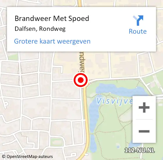 Locatie op kaart van de 112 melding: Brandweer Met Spoed Naar Dalfsen, Rondweg op 4 juli 2021 19:59