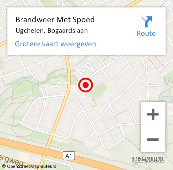 Locatie op kaart van de 112 melding: Brandweer Met Spoed Naar Ugchelen, Bogaardslaan op 4 juli 2021 20:33