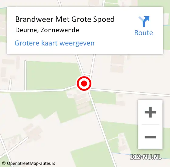 Locatie op kaart van de 112 melding: Brandweer Met Grote Spoed Naar Deurne, Zonnewende op 5 juli 2021 04:05