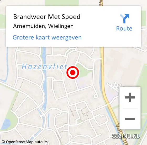 Locatie op kaart van de 112 melding: Brandweer Met Spoed Naar Arnemuiden, Wielingen op 5 juli 2021 07:31