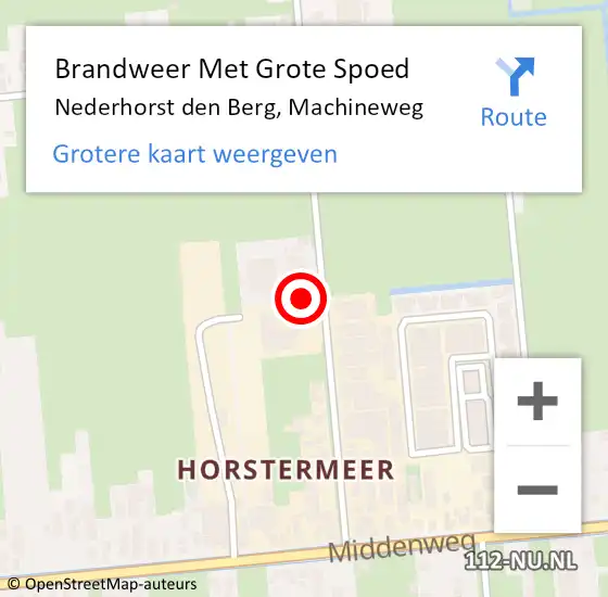 Locatie op kaart van de 112 melding: Brandweer Met Grote Spoed Naar Nederhorst den Berg, Machineweg op 5 juli 2021 09:49