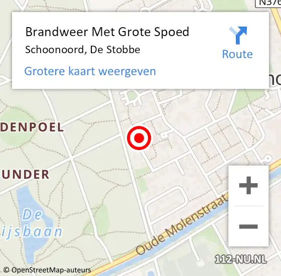 Locatie op kaart van de 112 melding: Brandweer Met Grote Spoed Naar Schoonoord, De Stobbe op 5 juli 2021 09:56