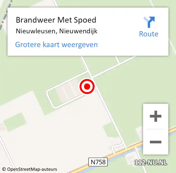 Locatie op kaart van de 112 melding: Brandweer Met Spoed Naar Nieuwleusen, Nieuwendijk op 5 juli 2021 10:31