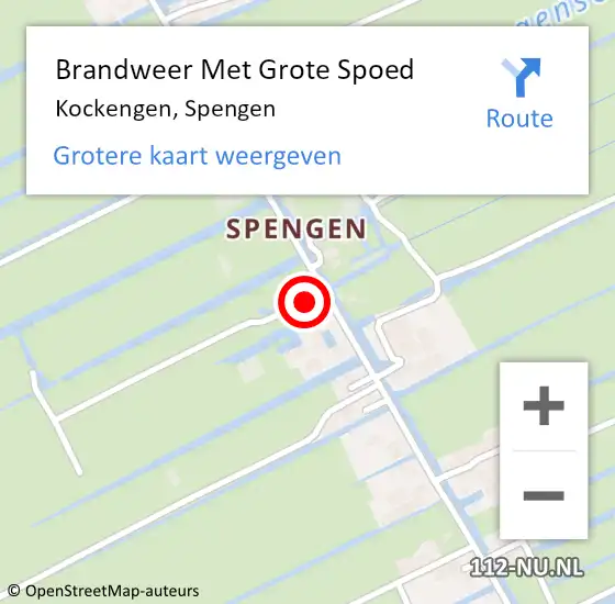 Locatie op kaart van de 112 melding: Brandweer Met Grote Spoed Naar Kockengen, Spengen op 5 juli 2021 11:13