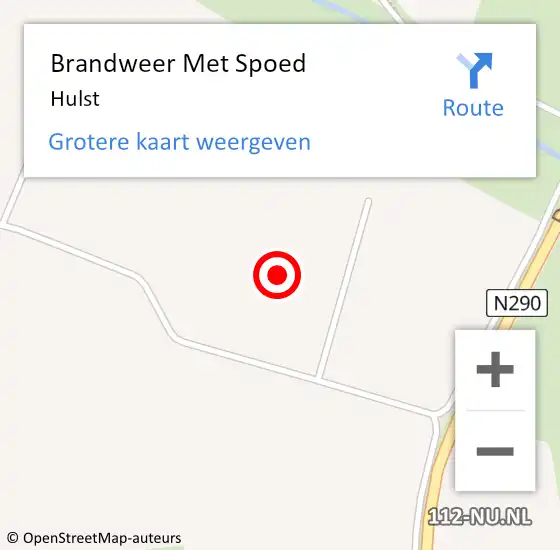 Locatie op kaart van de 112 melding: Brandweer Met Spoed Naar Hulst op 5 juli 2021 11:56