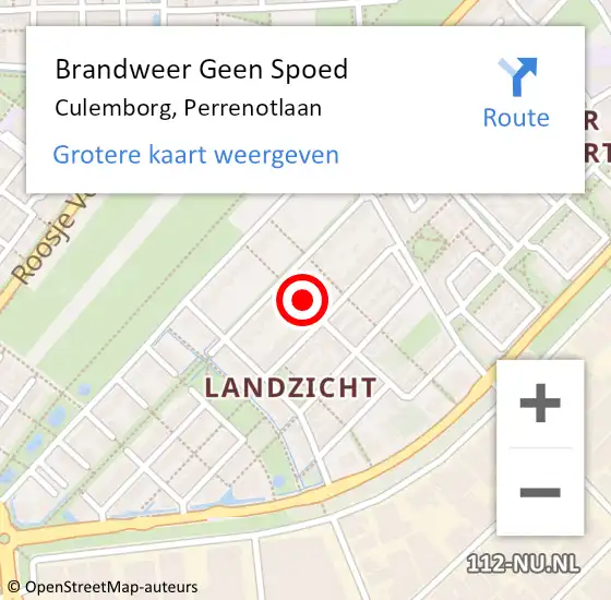 Locatie op kaart van de 112 melding: Brandweer Geen Spoed Naar Culemborg, Perrenotlaan op 5 juli 2021 12:45