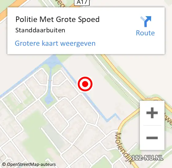 Locatie op kaart van de 112 melding: Politie Met Grote Spoed Naar Standdaarbuiten op 5 juli 2021 13:29