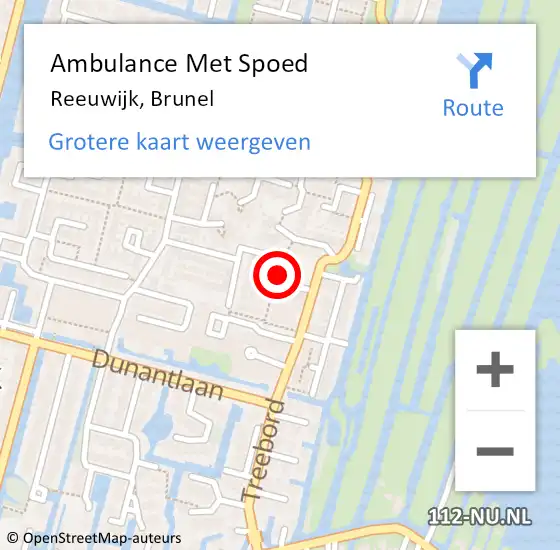 Locatie op kaart van de 112 melding: Ambulance Met Spoed Naar Reeuwijk, Brunel op 5 juli 2021 14:05