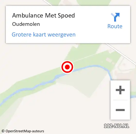 Locatie op kaart van de 112 melding: Ambulance Met Spoed Naar Oudemolen op 5 juli 2021 14:50