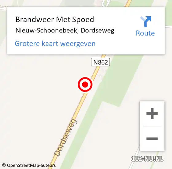 Locatie op kaart van de 112 melding: Brandweer Met Spoed Naar Nieuw-Schoonebeek, Dordseweg op 5 juli 2021 15:13