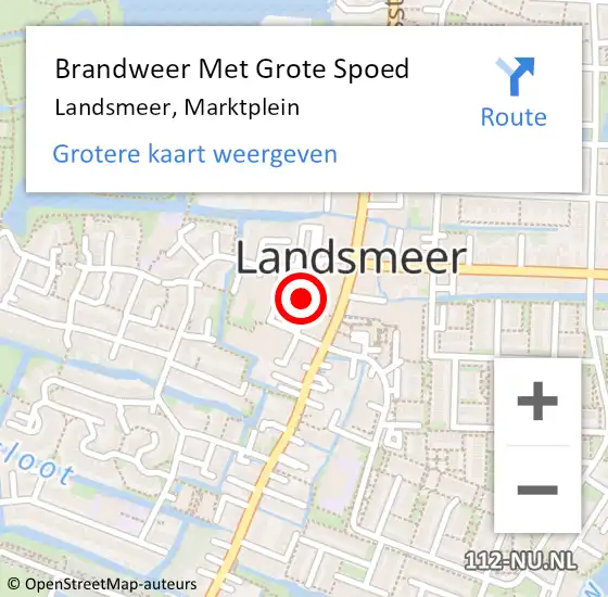 Locatie op kaart van de 112 melding: Brandweer Met Grote Spoed Naar Landsmeer, Marktplein op 5 juli 2021 16:46